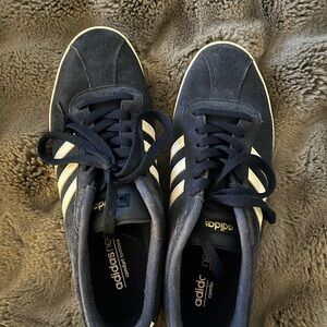 Adidas Neo Blue Shoes with White Accents